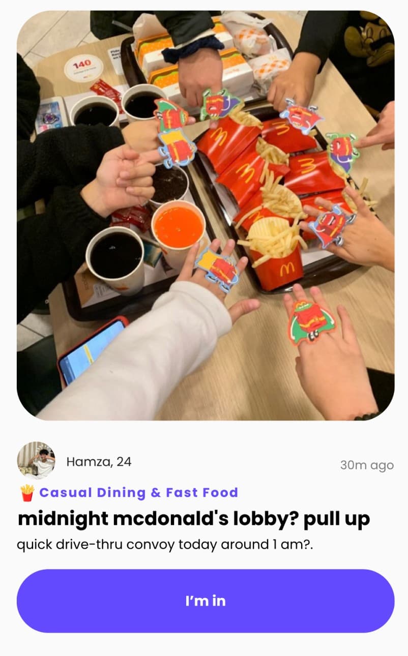 midnight mcdonald's lobby? pull up